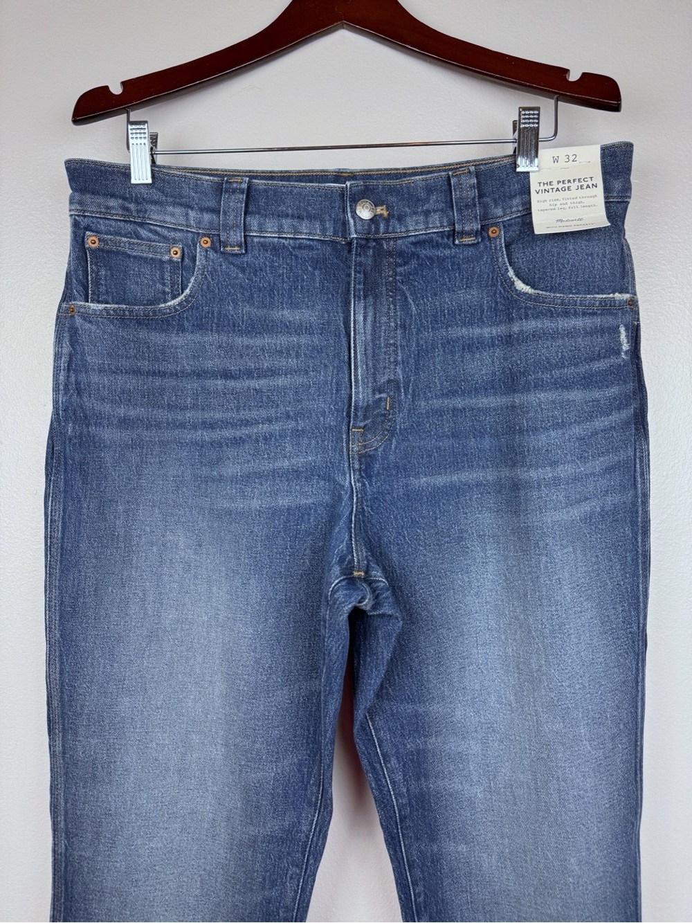 Madewell Perfect Vintage High Rise Jeans Pickaway Wash Plus Size 32 NWT - Picture 5 of 11